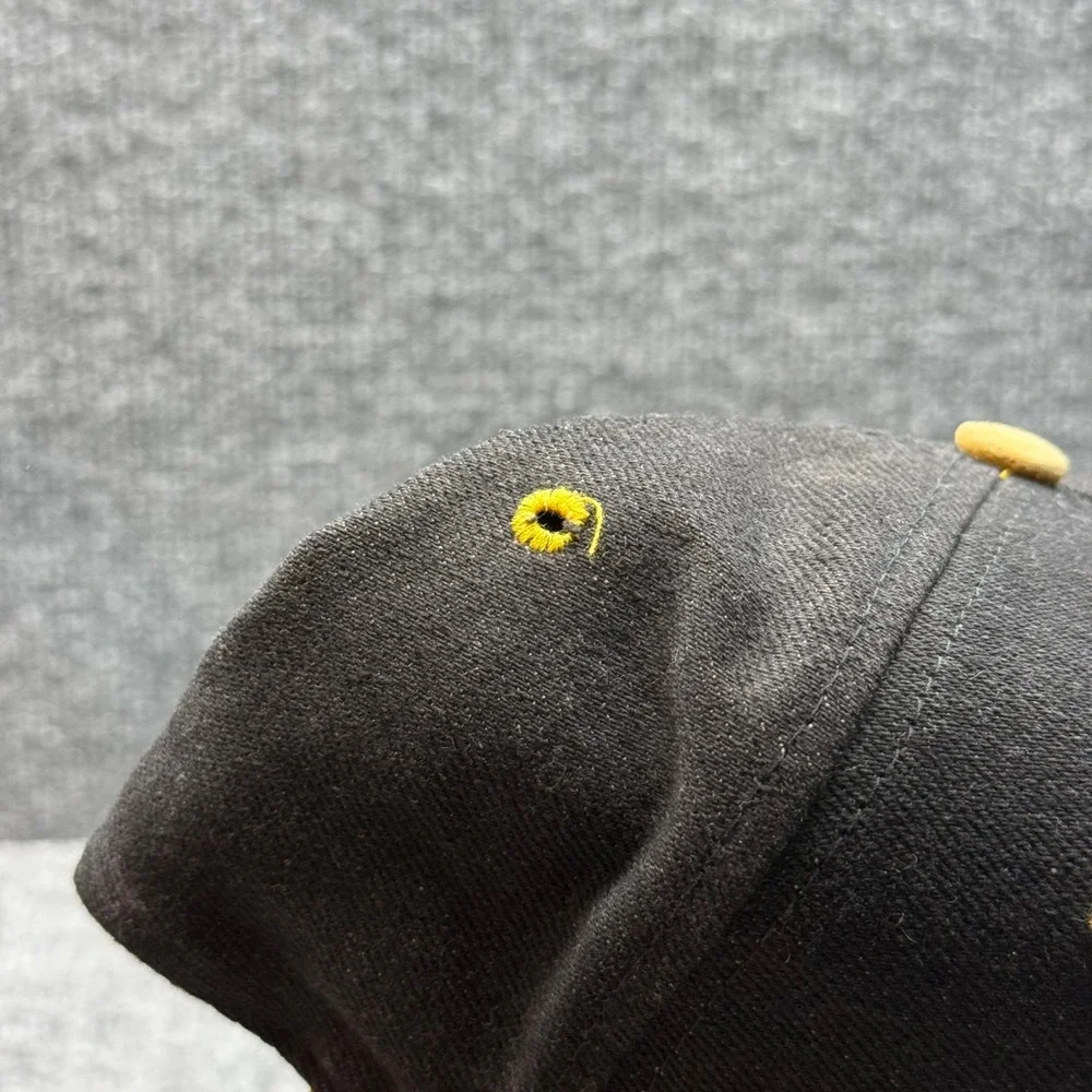 Vintage Pittsburgh Steelers Snapback Hat Universal Industries Black Gold NFL Cap